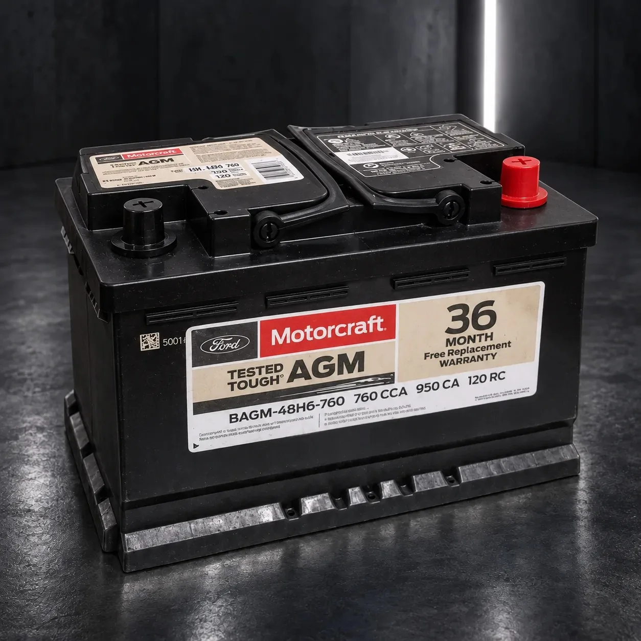 Batteria AGM Motorcraft BAGM-48H6-760 760 CCA per Ford, rigenerata