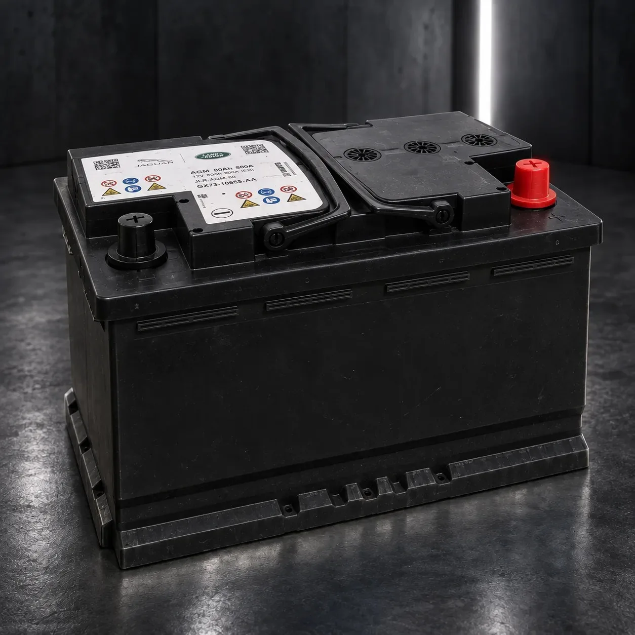 Batteria AGM 80 Ah 800 A originale Jaguar e Range Rover AH52-10655-AD, rigenerata