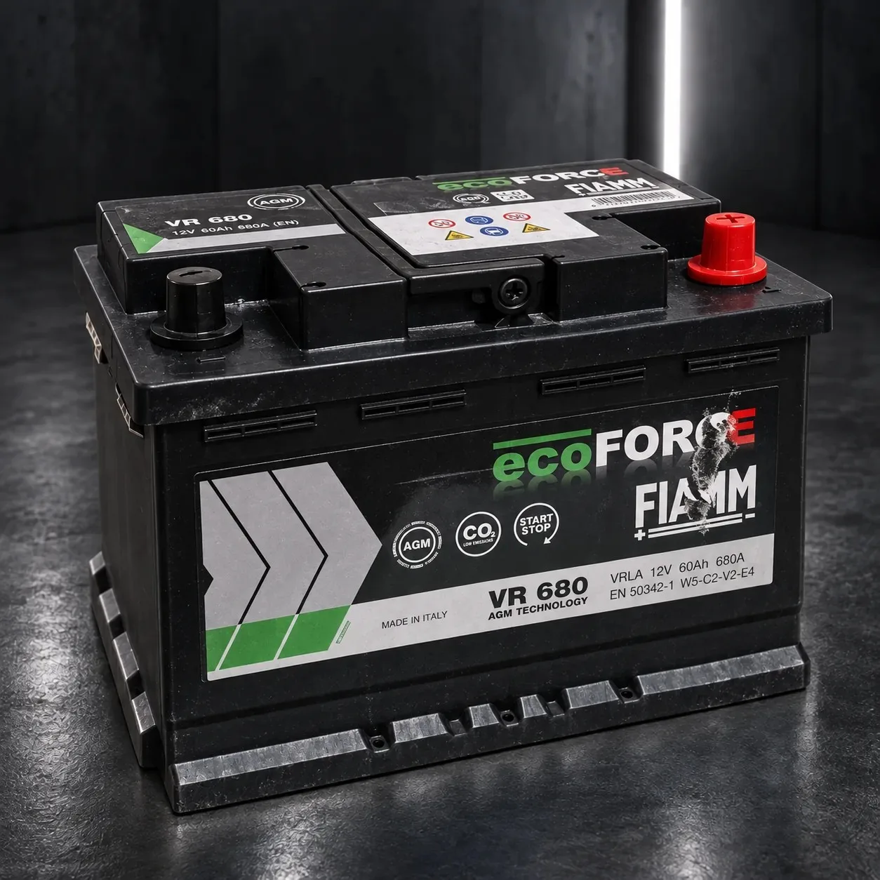 Batteria AGM Fiamm 60 Ah 680 A Start&Stop 7906199, rigenerata