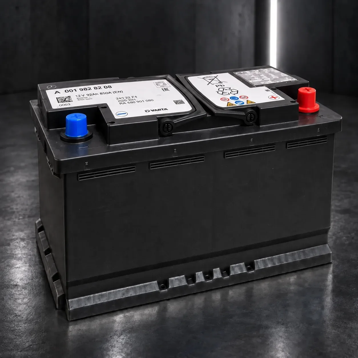 Batteria AGM VRLA 92 Ah originale Mercedes A0019828208, rigenerata