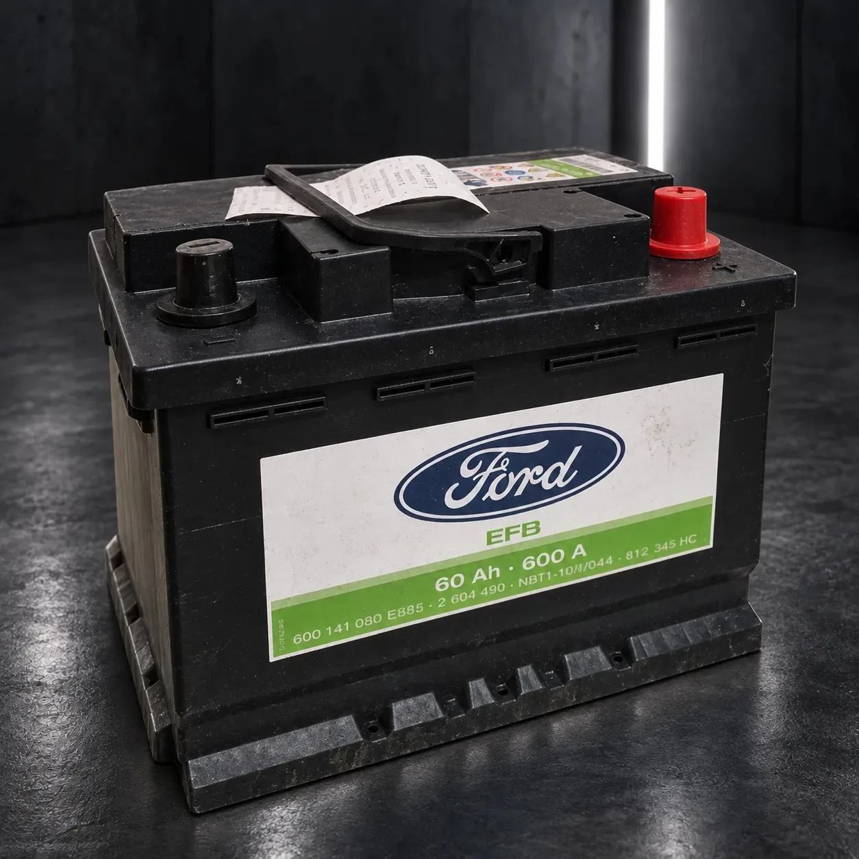 Batteria 60 Ah 600 A originale Ford H1BT-10655-EA (2033186), rigenerata